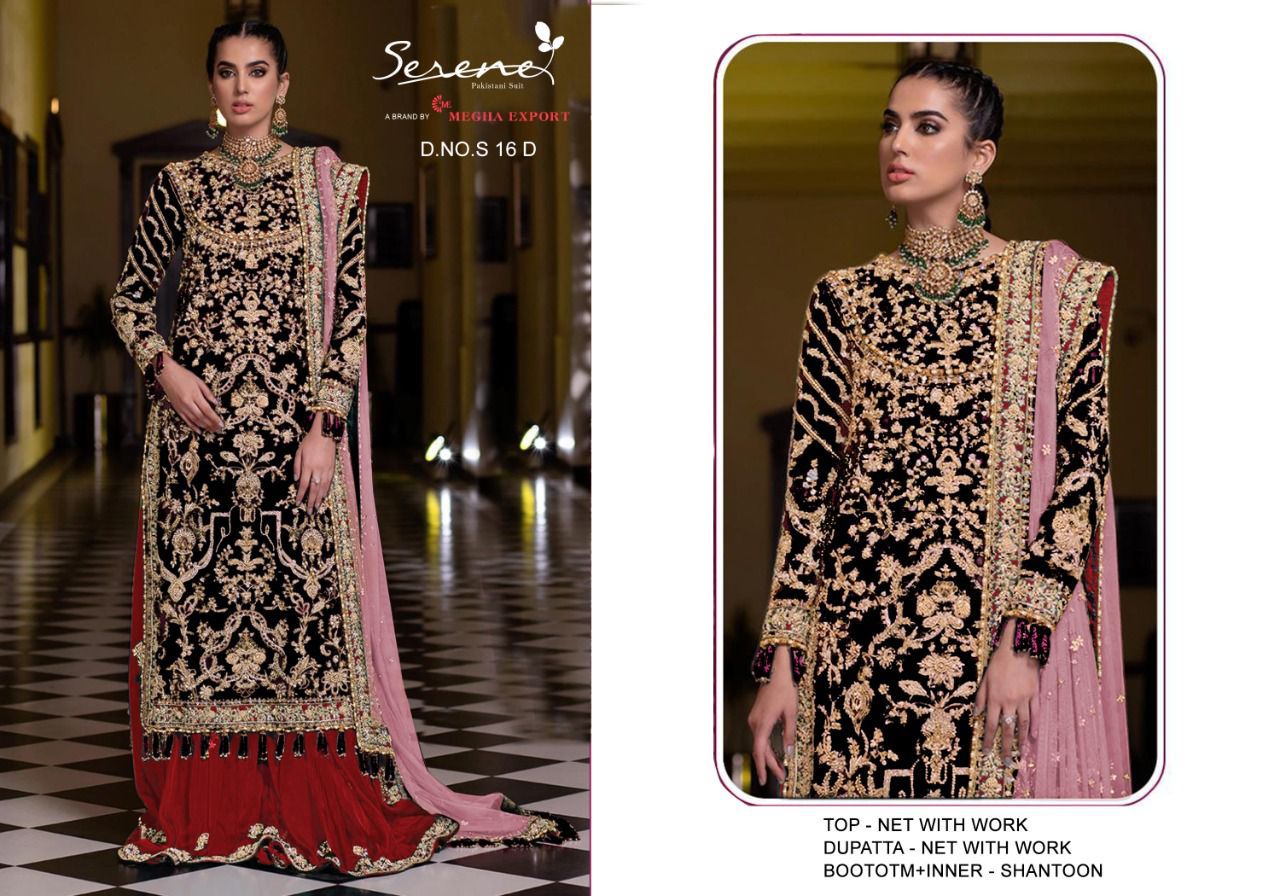 serine Megha Exports serine s 16 new and modern style salwar suit catalog