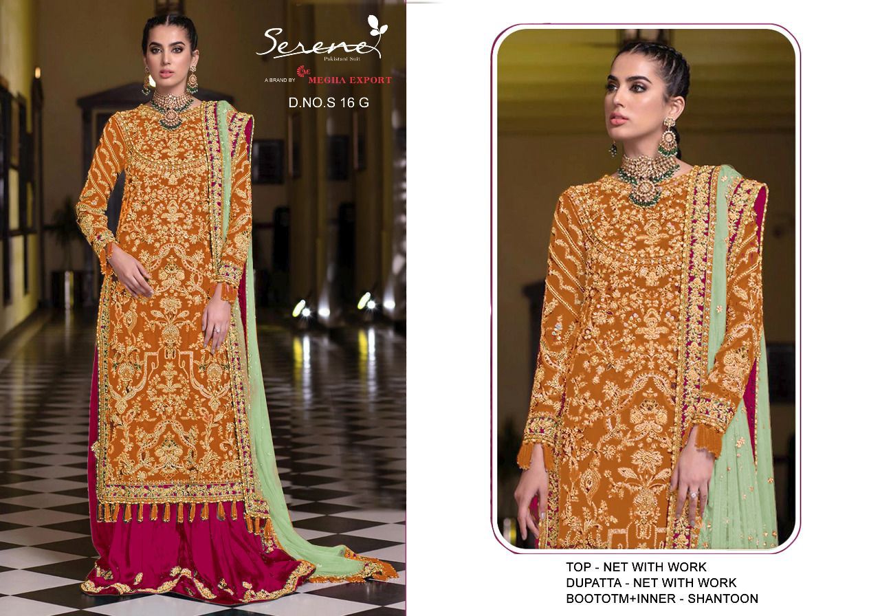 serine Megha Exports serine s 16 new and modern style salwar suit catalog