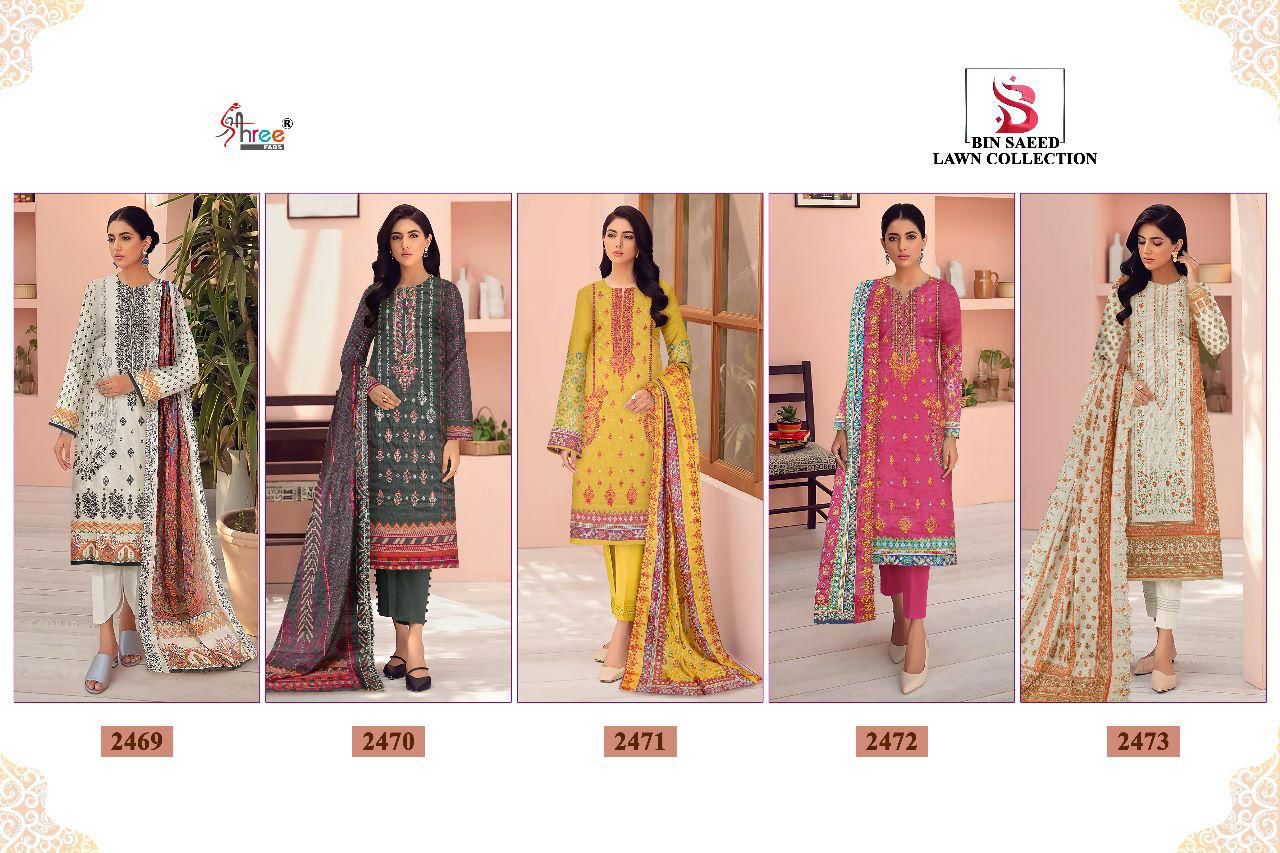 shree fab bin saeed lawn collection pure lawn inovative look salwar suit catalog