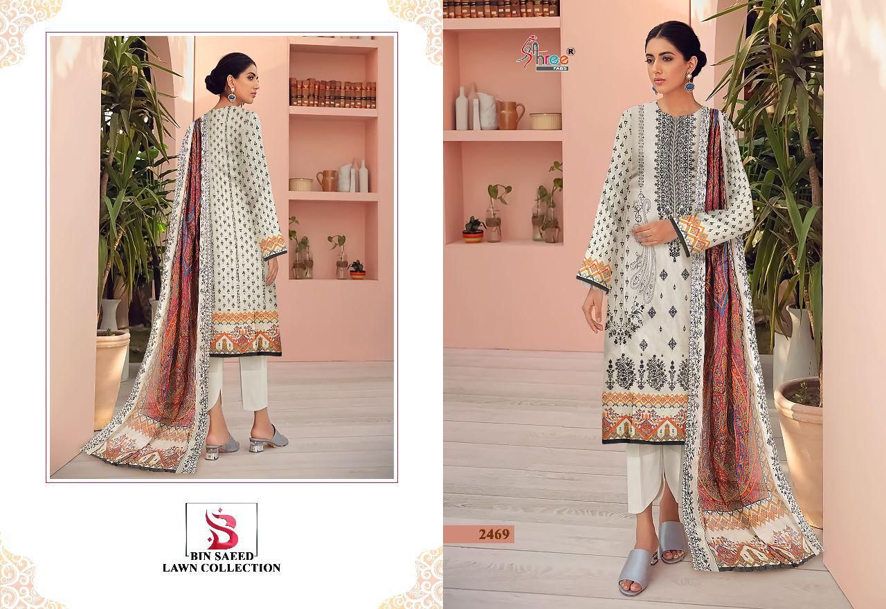 shree fab bin saeed lawn collection pure lawn inovative look salwar suit catalog