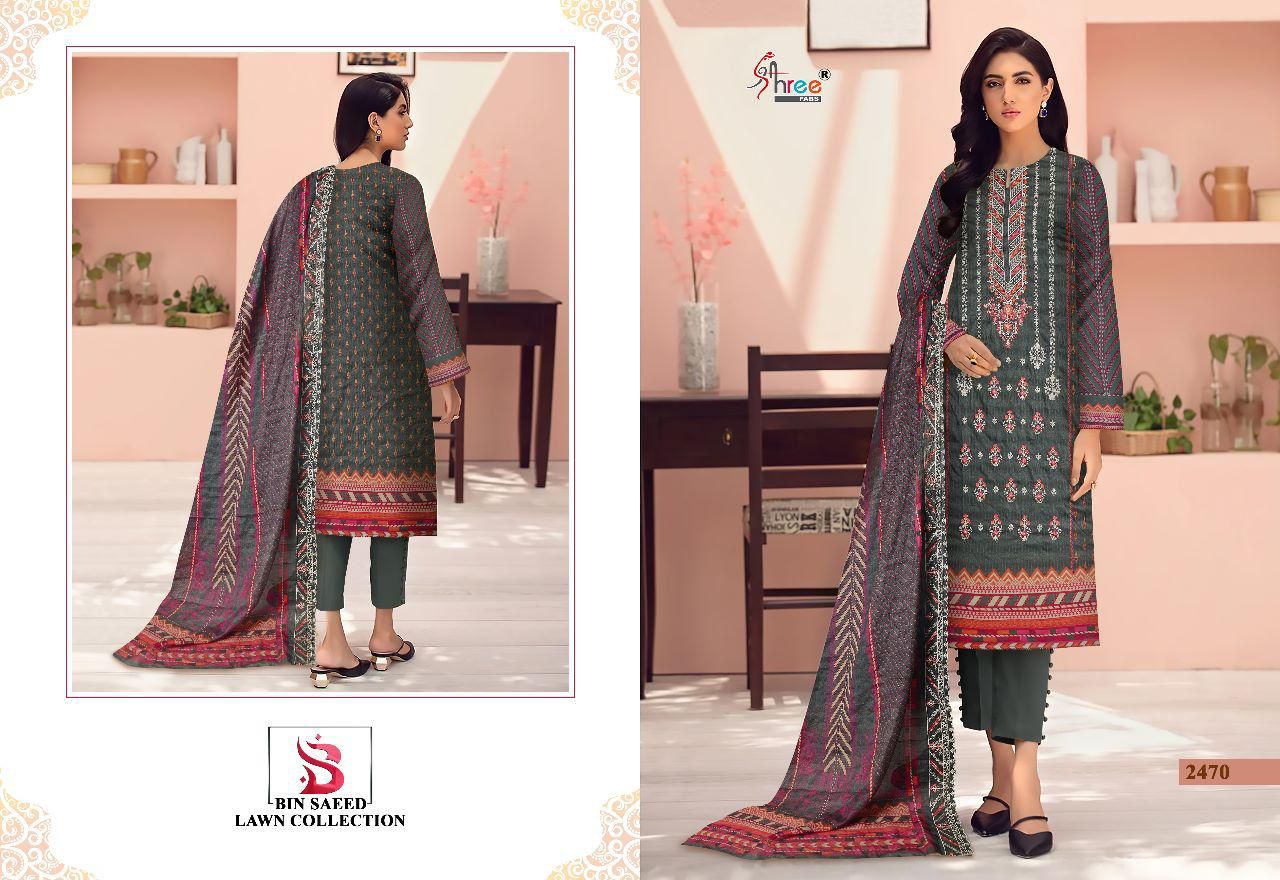 shree fab bin saeed lawn collection pure lawn inovative look salwar suit catalog