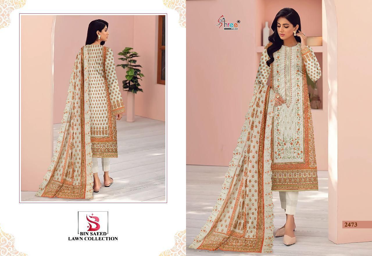 shree fab bin saeed lawn collection pure lawn inovative look salwar suit catalog