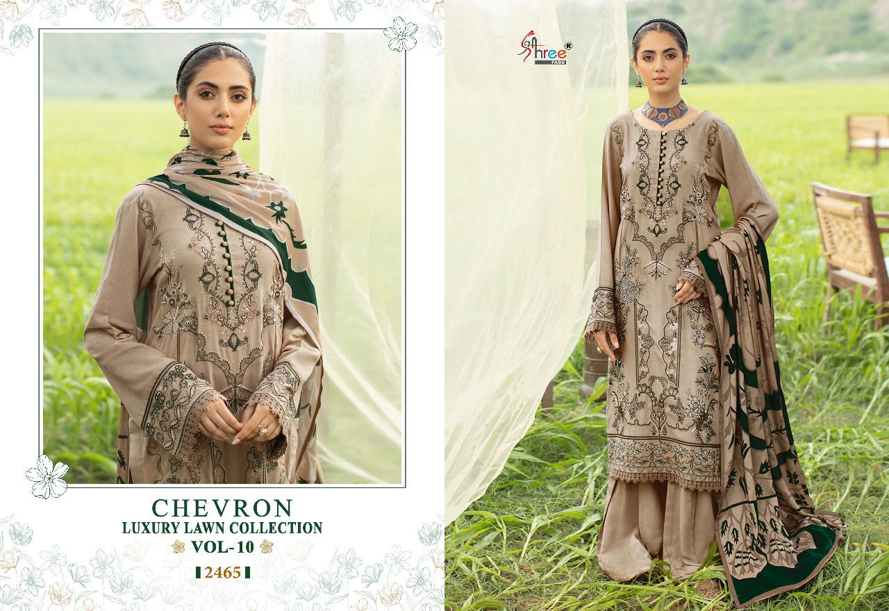 shree fabs chevron luxury lawn collection vol 10 cotton elegant print salwar suit with cotton dupatta catalog