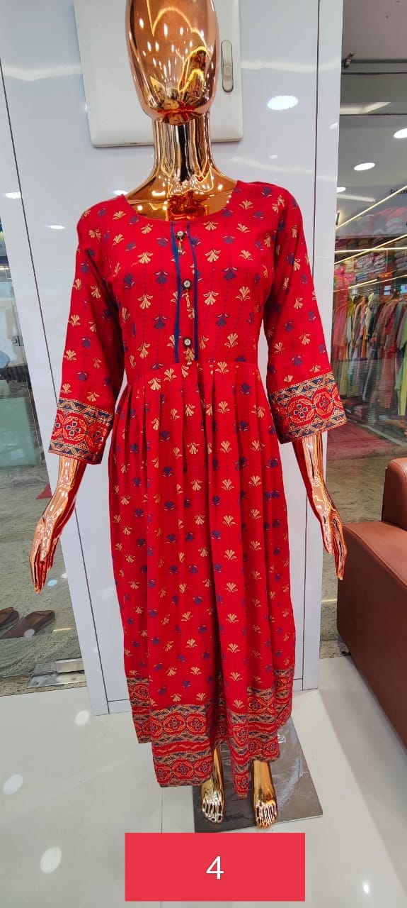 tunic house albeli viscose exclusive print kurti size set