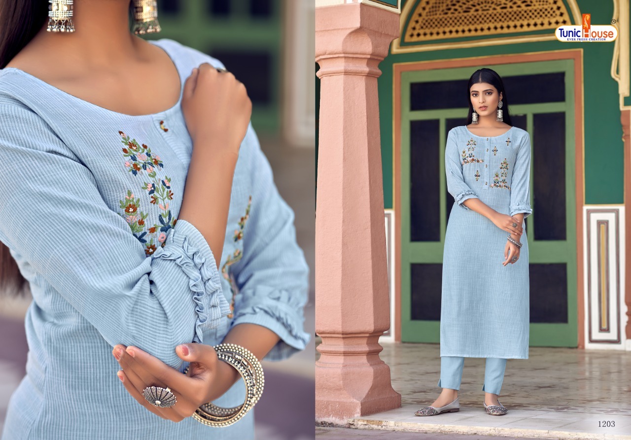 tunic house cloud viscose gorgeous look kurti catalog