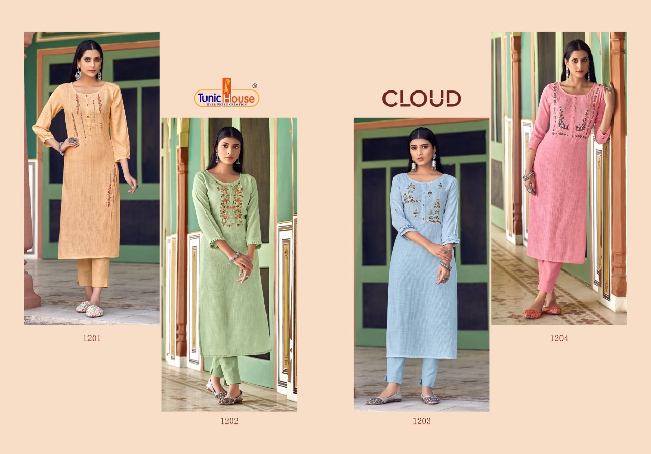 tunic house cloud viscose gorgeous look kurti catalog