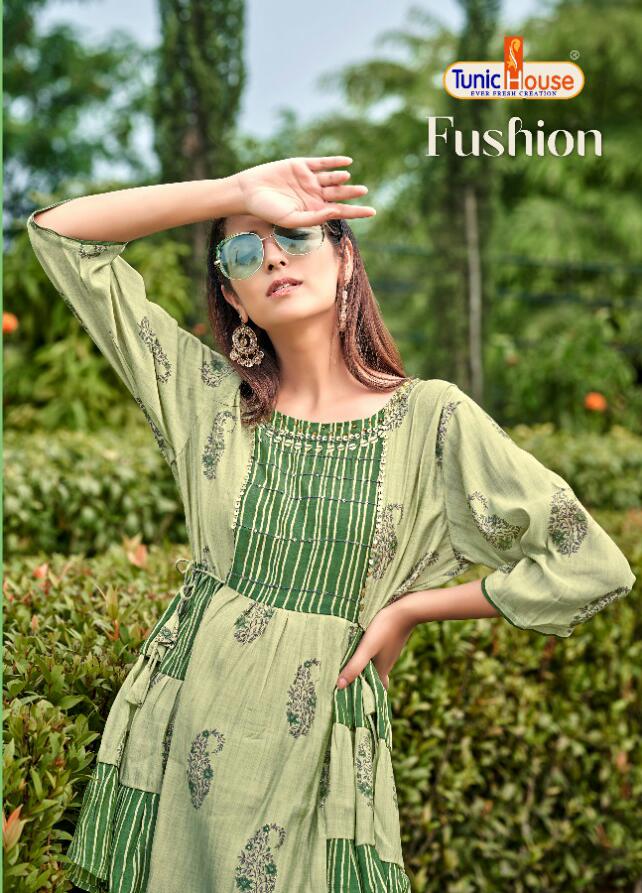 tunic house fusion muslin silk regal look kurti catalog