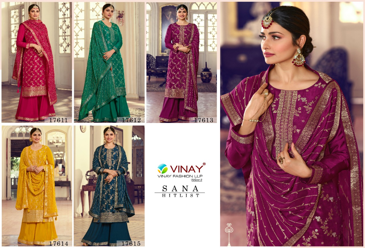 vinay fashion kaseesh soha hitlist dola jacouard festive look salwar suit catalog