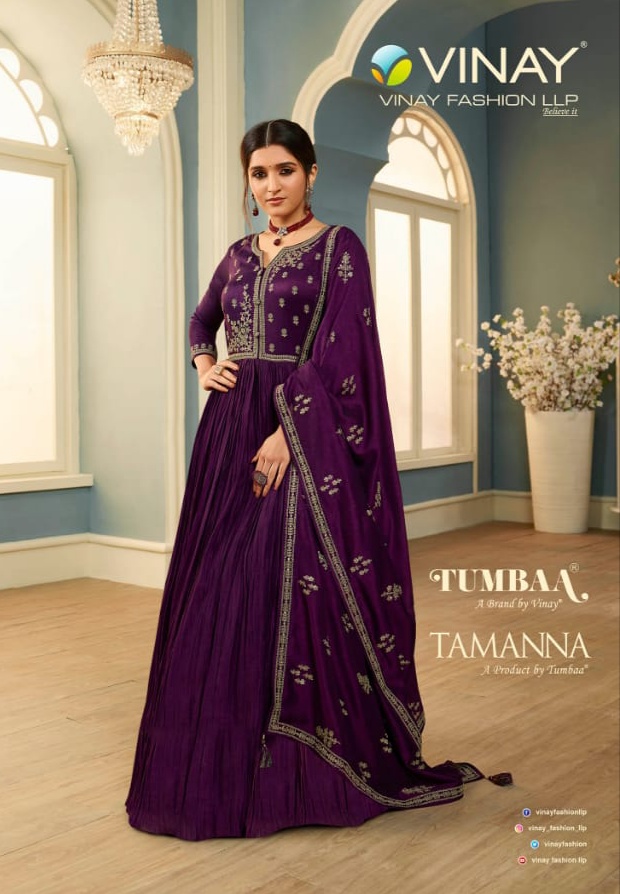 vinay fashion Tumbaa tamanna georgette festive look kurti  with dupatta catalog