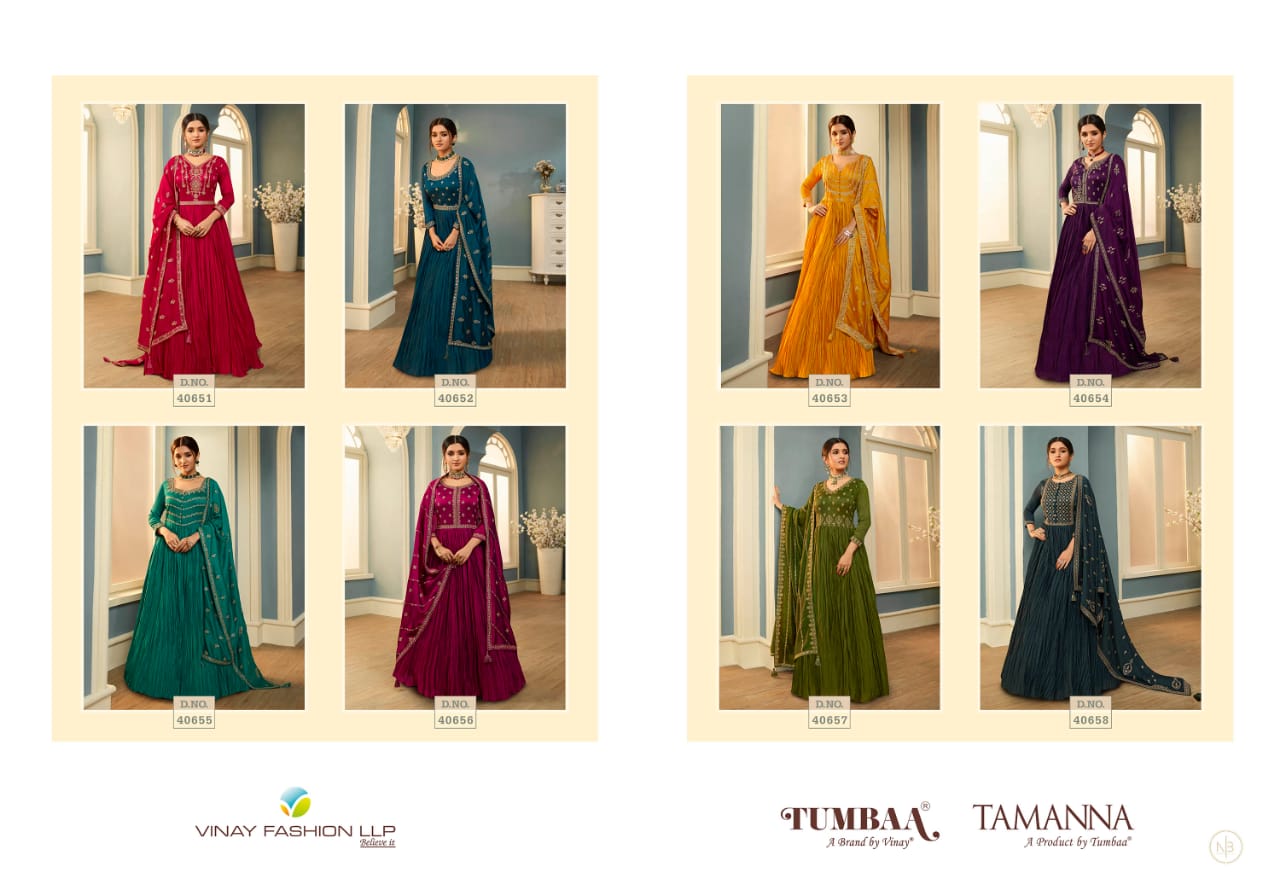 vinay fashion Tumbaa tamanna georgette festive look kurti  with dupatta catalog