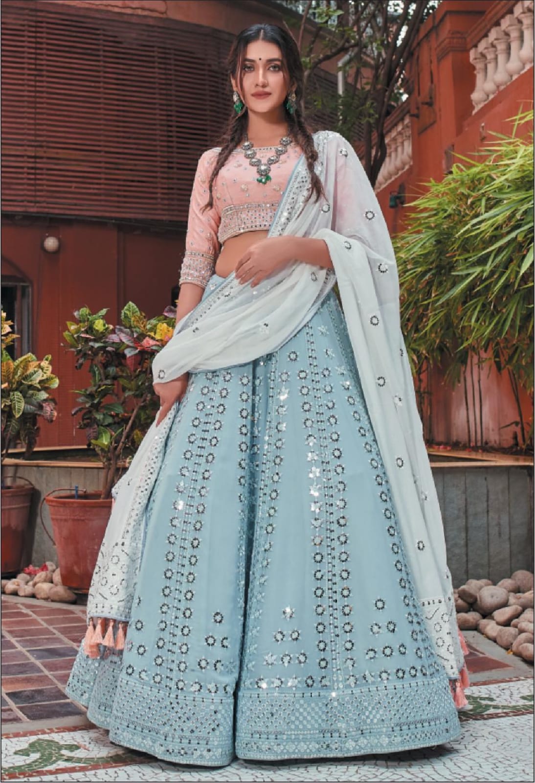 virasat panghat vol 4 georgette festive look leghna choli with dupatta catalog