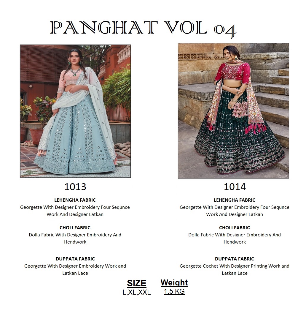 virasat panghat vol 4 georgette festive look leghna choli with dupatta catalog