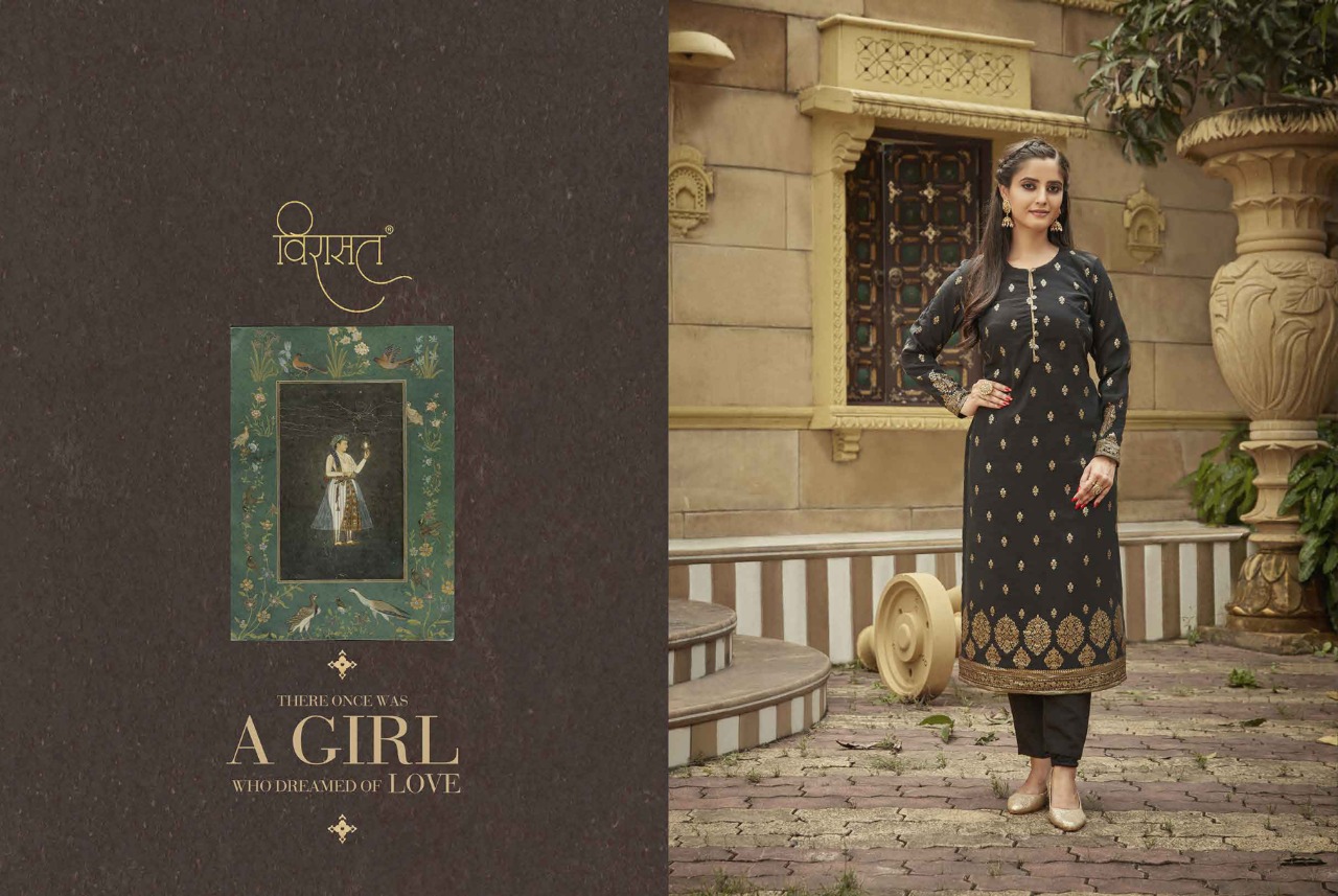 virasat royal viscose gorgeous look kurti catalog