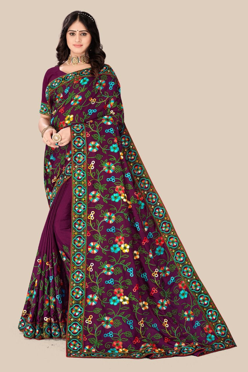 vivera international Parvati1Sarees dola silk gorgeous look saree catalog