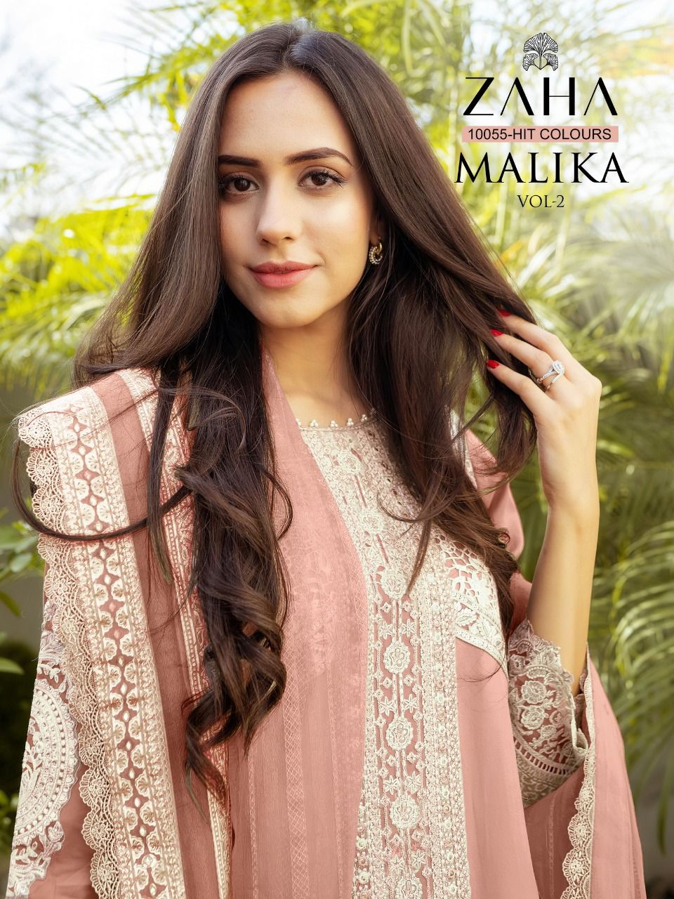 zaha malika vol 2 d no 10055 a b c d georgette elegant salwar suit catalog