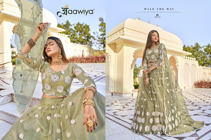 aawiya official advik vol 1 sand colour gorgeous look lehnga catalog