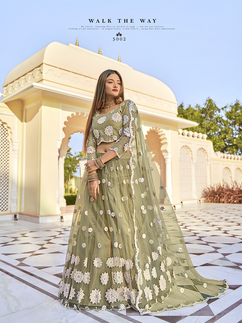 aawiya official advik vol 1 sand colour gorgeous look lehnga catalog