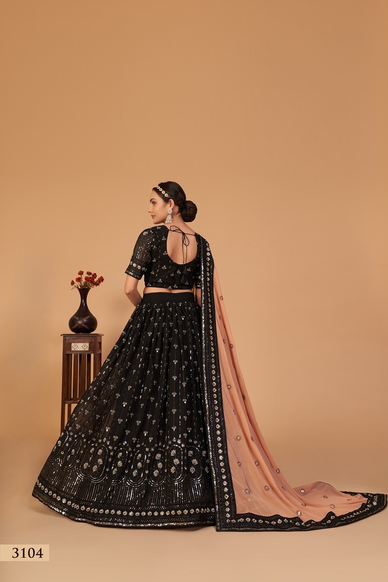 aawiya official Sanaya Vol 1 georgette festive look lehnga catalog