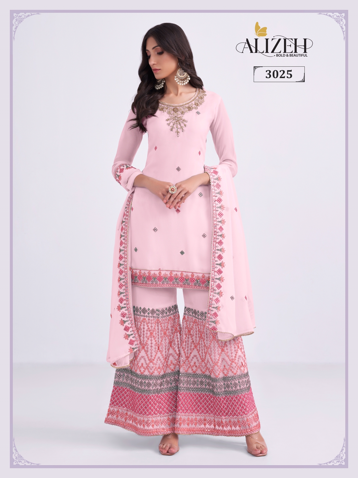 alizeh almora vol 6 georgette festive look salwar suit catalog