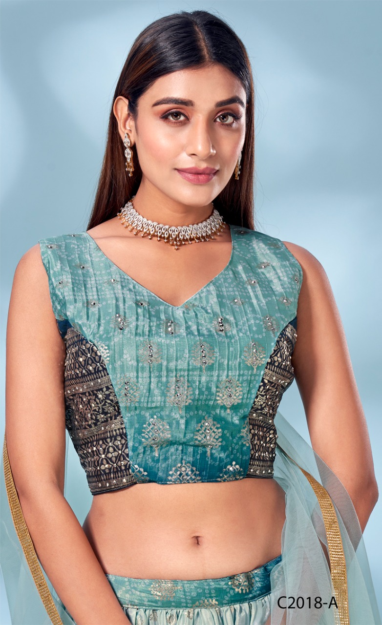 amoha trendz d no 2018  elegant Chinnon crop top catalog