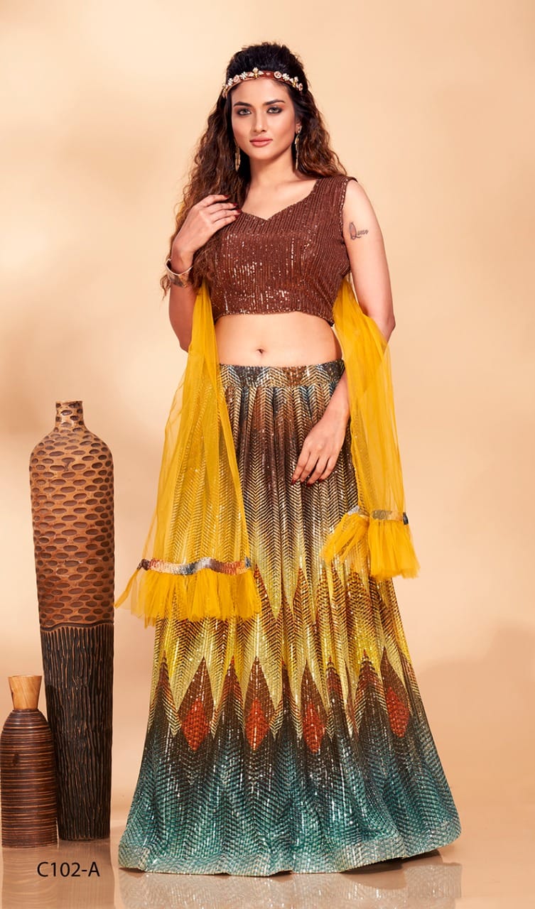 amoha trendz d no c 102  elegant imported crop top catalog