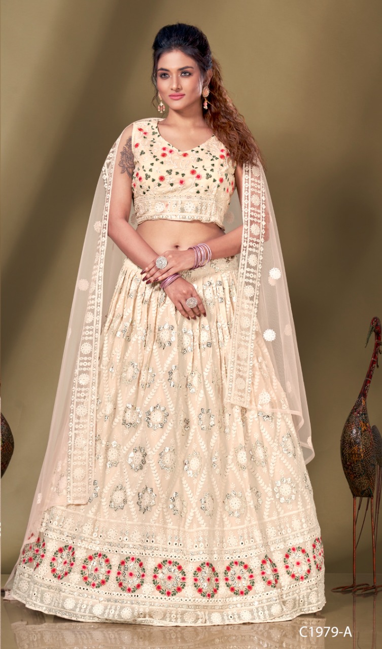 amoha trendz d no c 1979 viscose grace ful look top lehenga with dupatta catalog