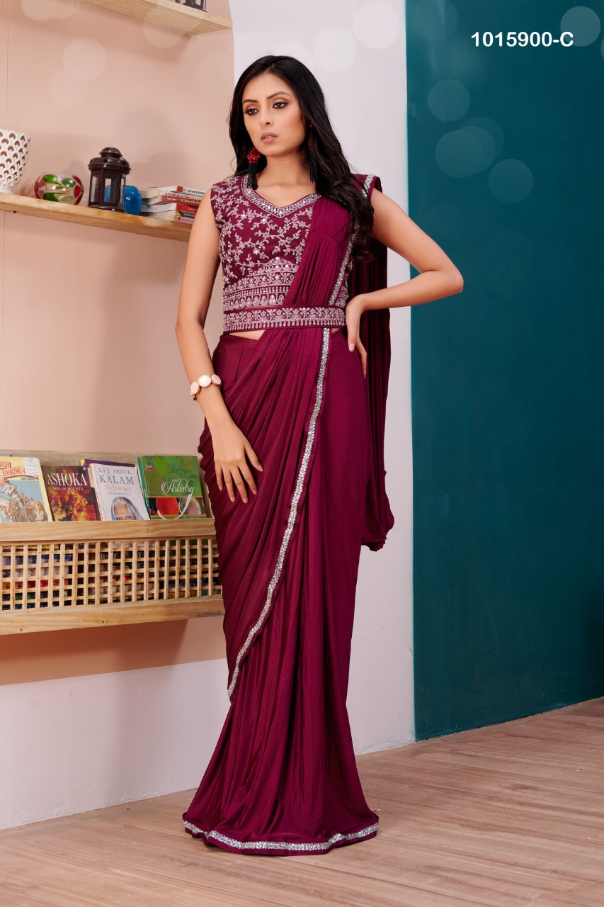 amoha trendz Design No 1015900 imported  gorgeous look saree catalog