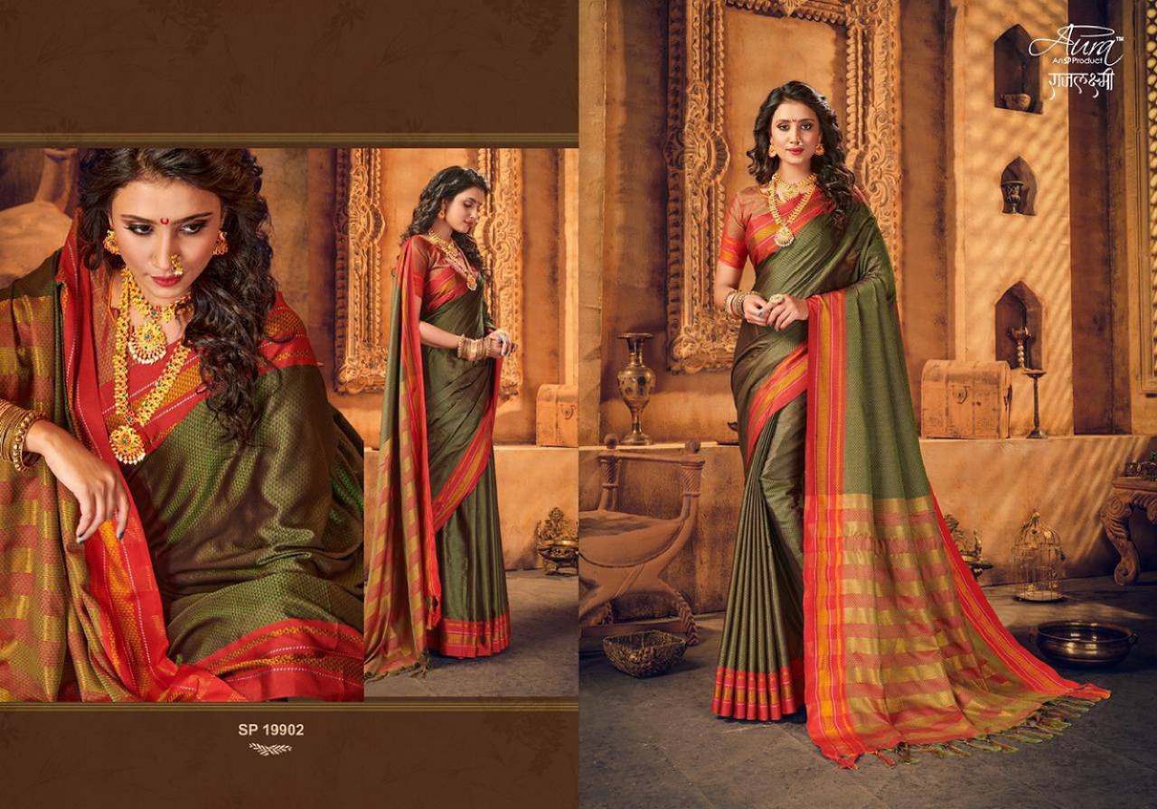 aura rajlaxmi khun elegant saree catalog