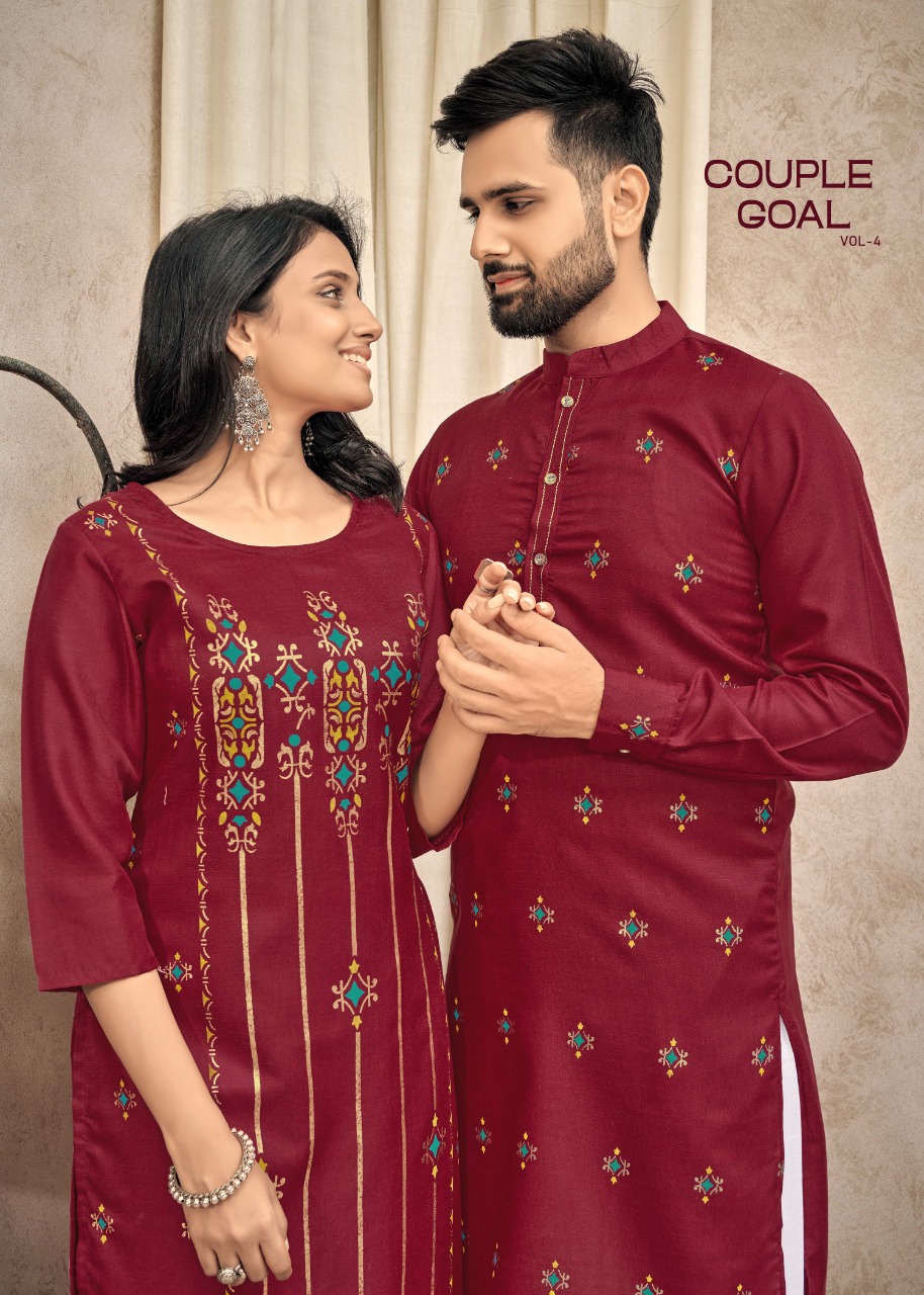 Banwery Fashion couple goals vol 4 cotton  decent look Kurta with Payjama and Kurti with Pants  catalog