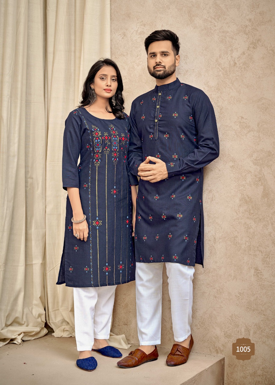 Banwery Fashion couple goals vol 4 cotton  decent look Kurta with Payjama and Kurti with Pants  catalog