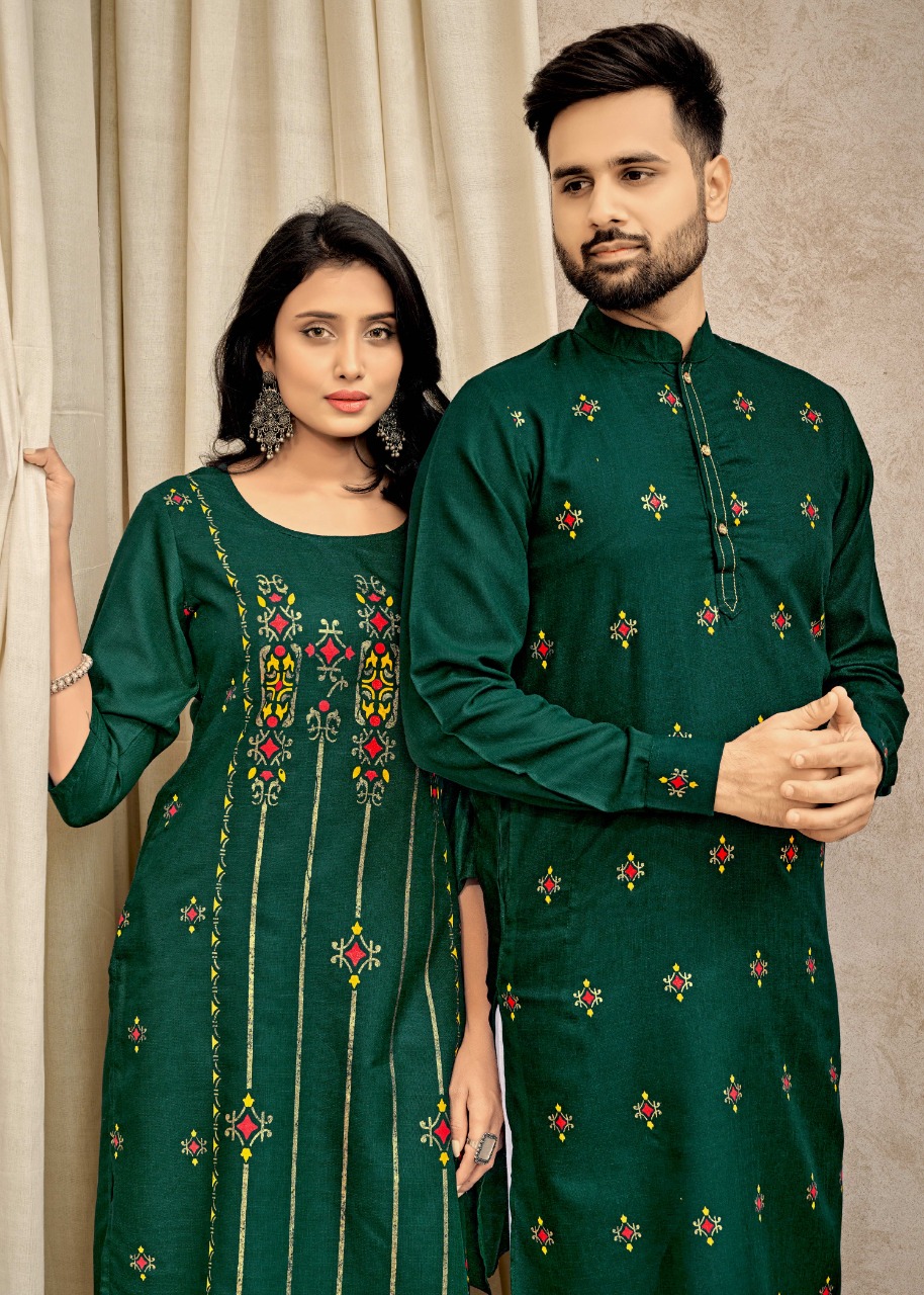 Banwery Fashion couple goals vol 4 cotton  decent look Kurta with Payjama and Kurti with Pants  catalog