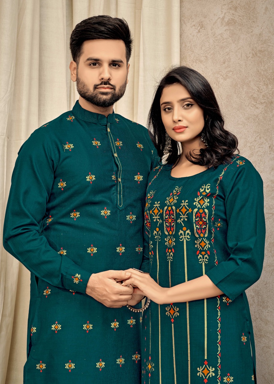 Banwery Fashion couple goals vol 4 cotton  decent look Kurta with Payjama and Kurti with Pants  catalog