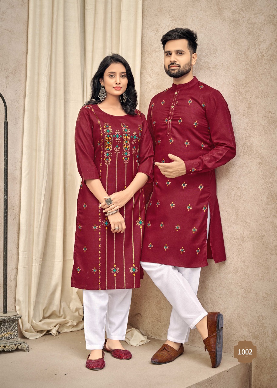 Banwery Fashion couple goals vol 4 cotton  decent look Kurta with Payjama and Kurti with Pants  catalog