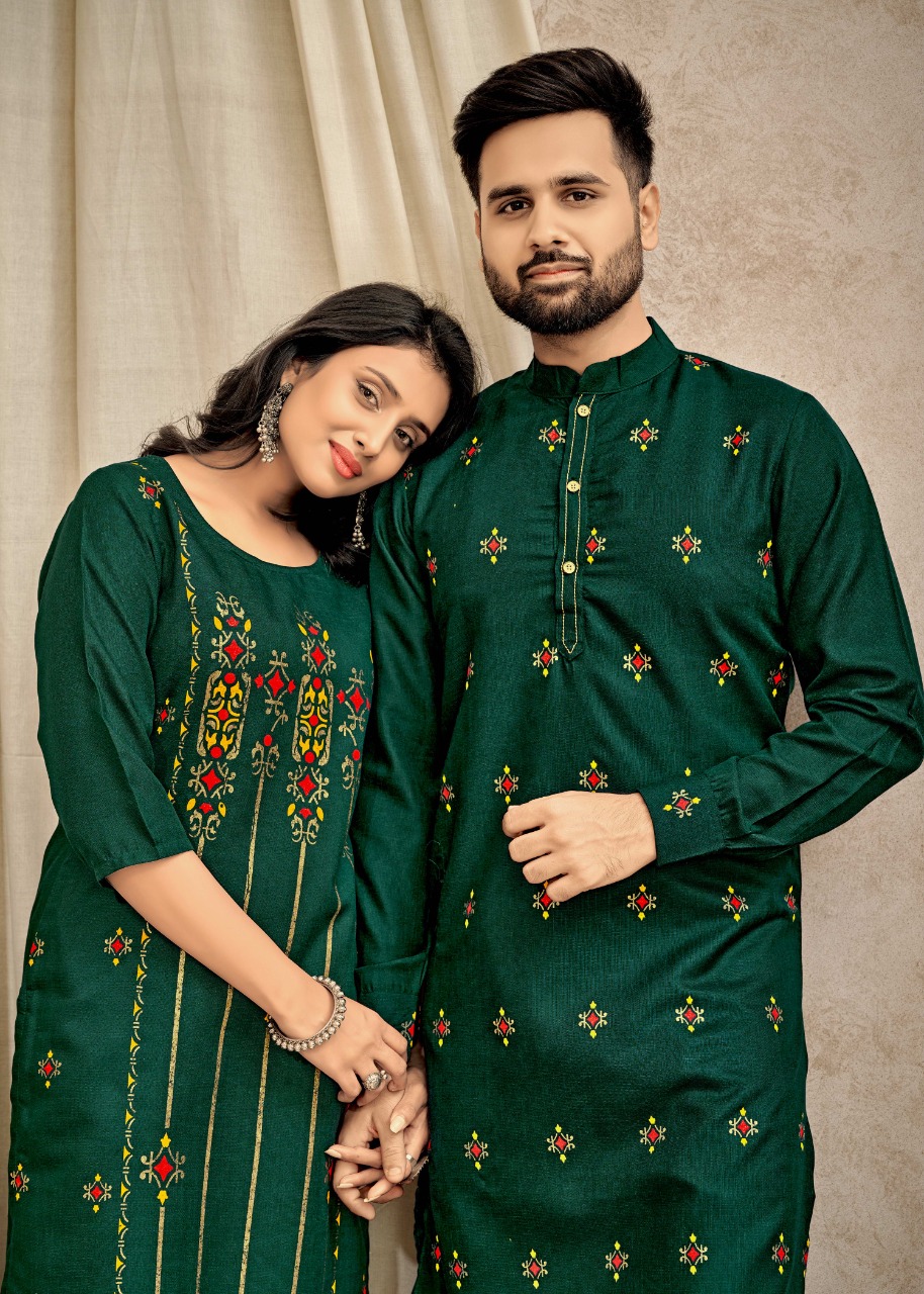 Banwery Fashion couple goals vol 4 cotton  decent look Kurta with Payjama and Kurti with Pants  catalog