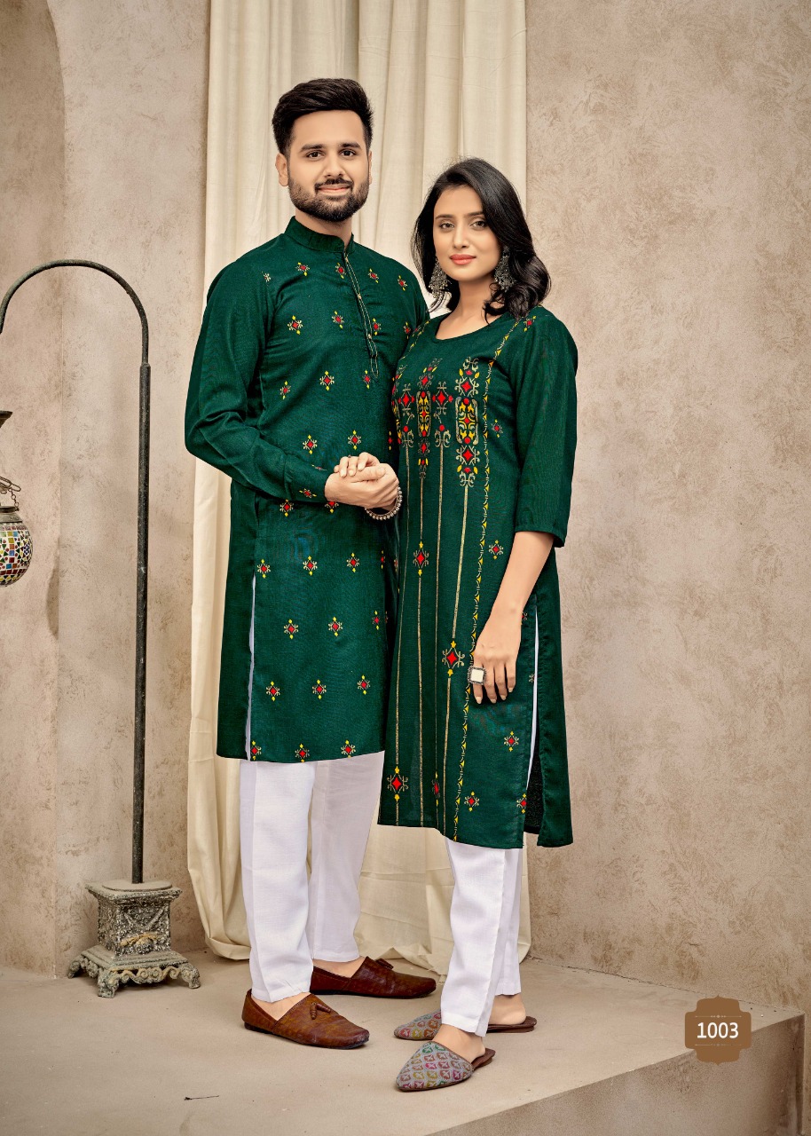 Banwery Fashion couple goals vol 4 cotton  decent look Kurta with Payjama and Kurti with Pants  catalog