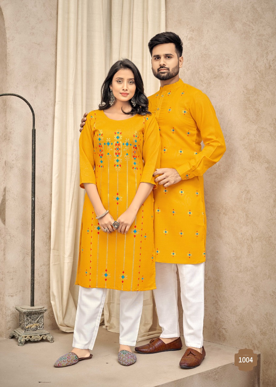 Banwery Fashion couple goals vol 4 cotton  decent look Kurta with Payjama and Kurti with Pants  catalog