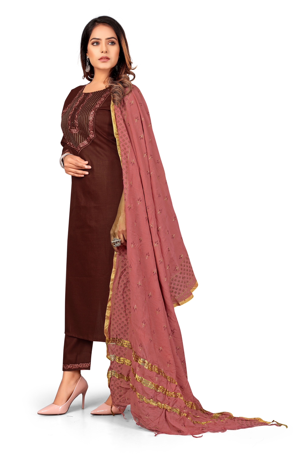 channel 9 SKU 1049SD To 1051SD cotton elegant look kurti dupatta with bottom size set