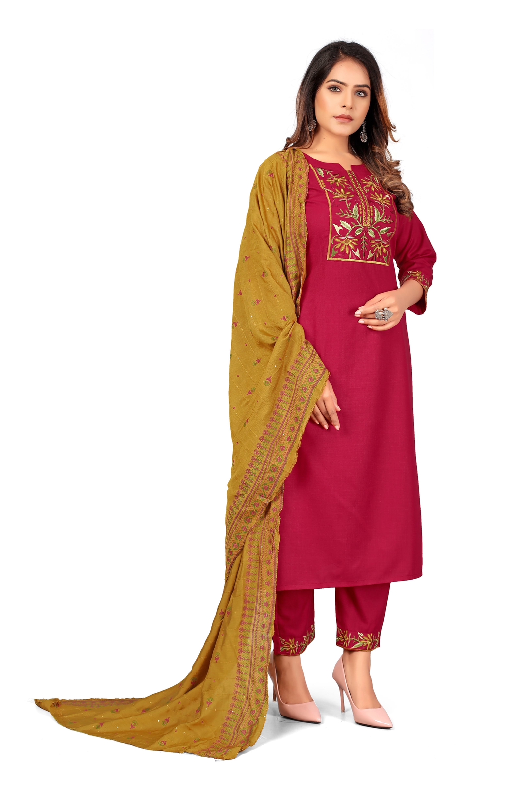 channel 9 SKU 1049SD To 1051SD cotton elegant look kurti dupatta with bottom size set