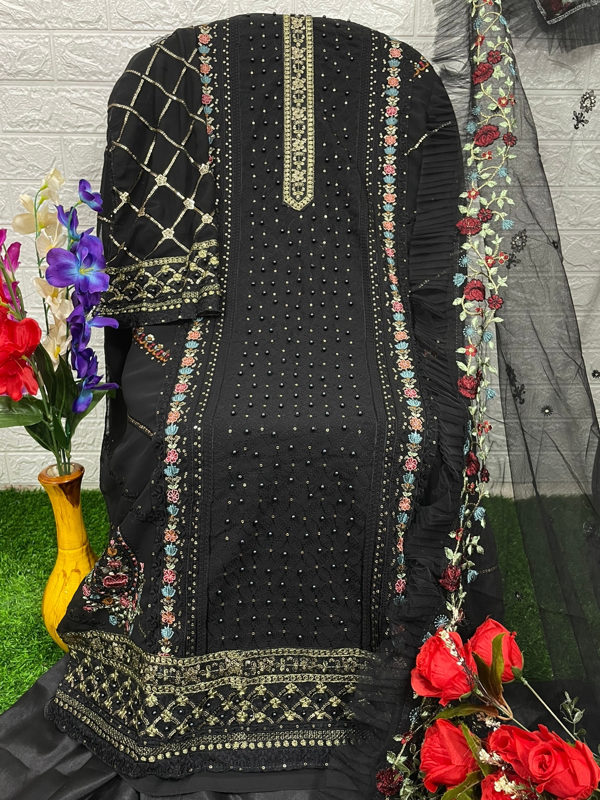 dinsaa suit d s dno 148 e f georgette elegant look salwar suit catalog