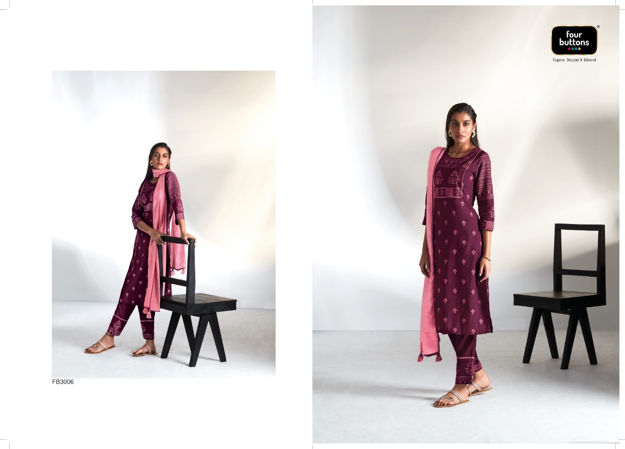 four buttons meher 2 viscose attractive top bottom with dupatta catalog