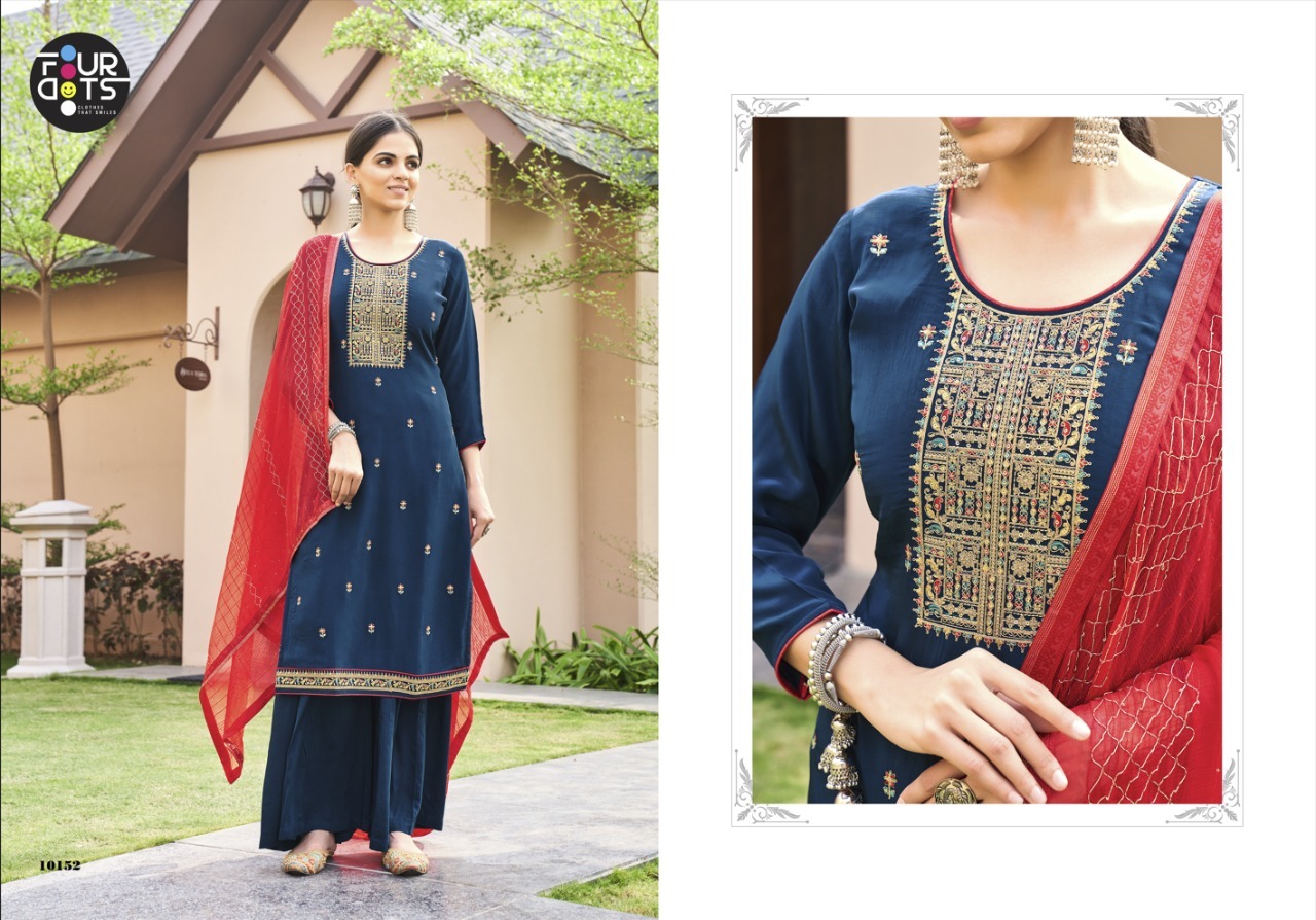 fourdots satrangi crep gorgeous look salwar suit catalog