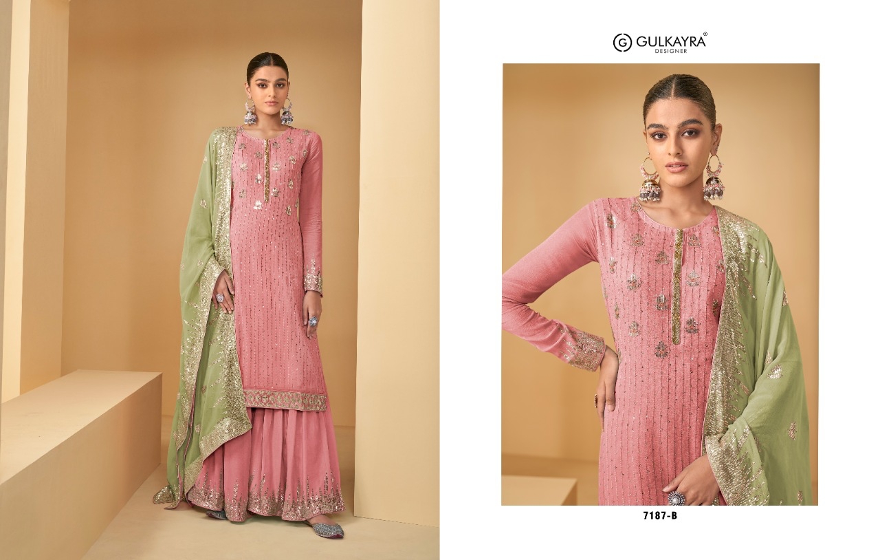 gulkayra designer jhilmil georgette graceful look salwar suit catalog