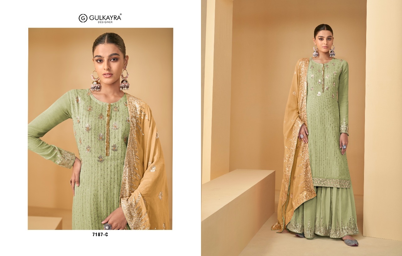 gulkayra designer jhilmil georgette graceful look salwar suit catalog