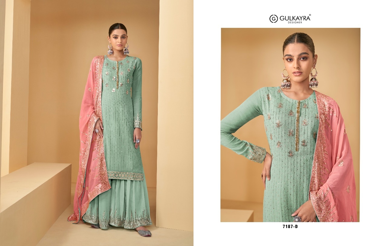 gulkayra designer jhilmil georgette graceful look salwar suit catalog