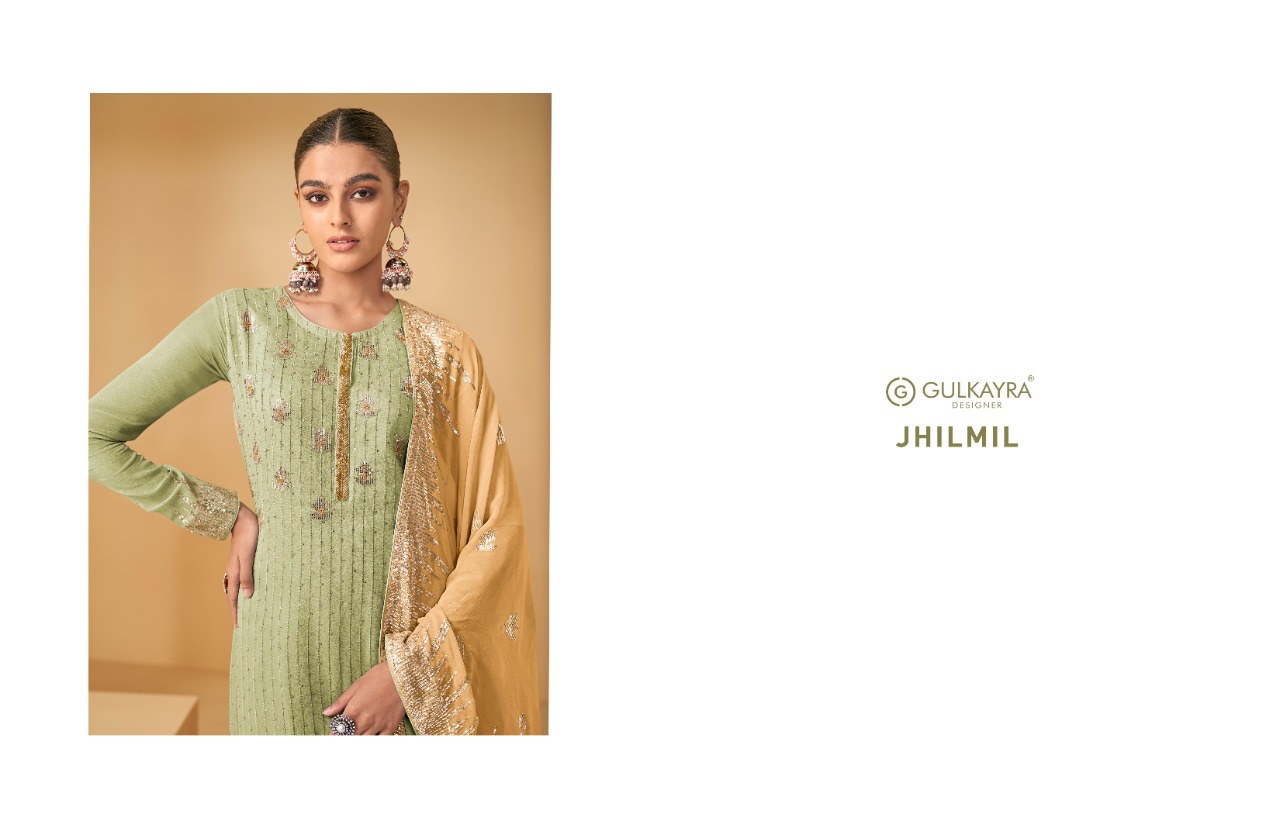 gulkayra designer jhilmil georgette graceful look salwar suit catalog