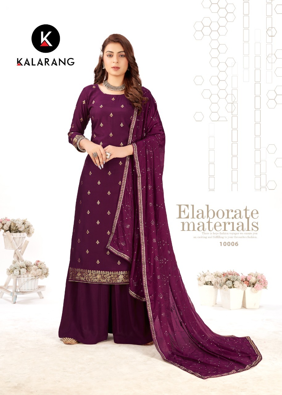 kalarang  palvi muslin dola elegant salwar suit catalog