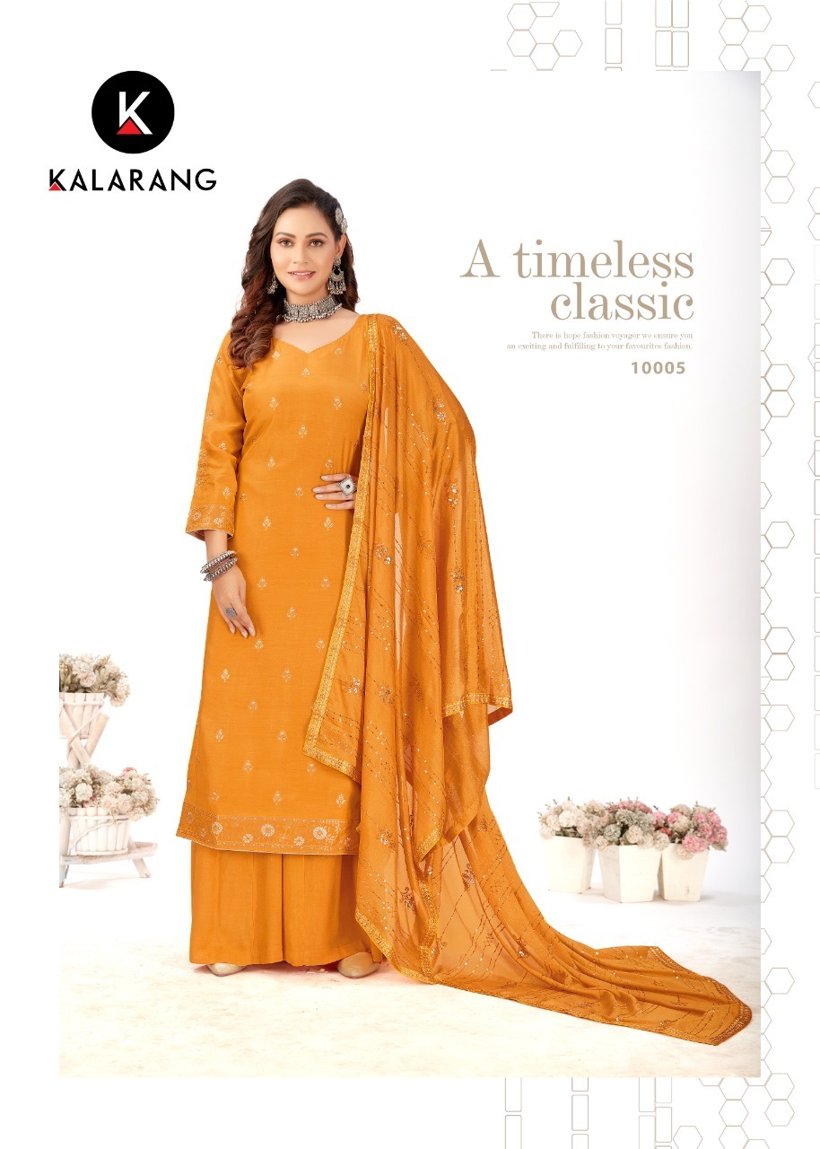 kalarang  palvi muslin dola elegant salwar suit catalog