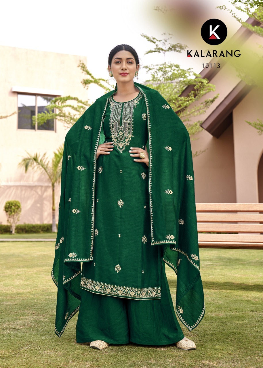 kalarang jiya silk elegant salwar suit catalog