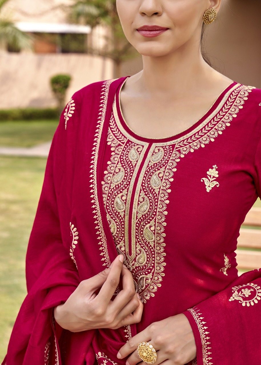 kalarang jiya silk elegant salwar suit catalog