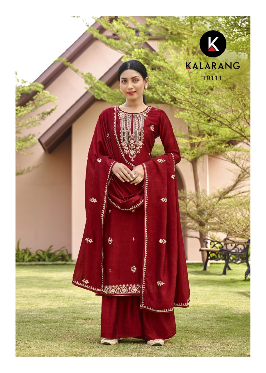 kalarang jiya silk elegant salwar suit catalog